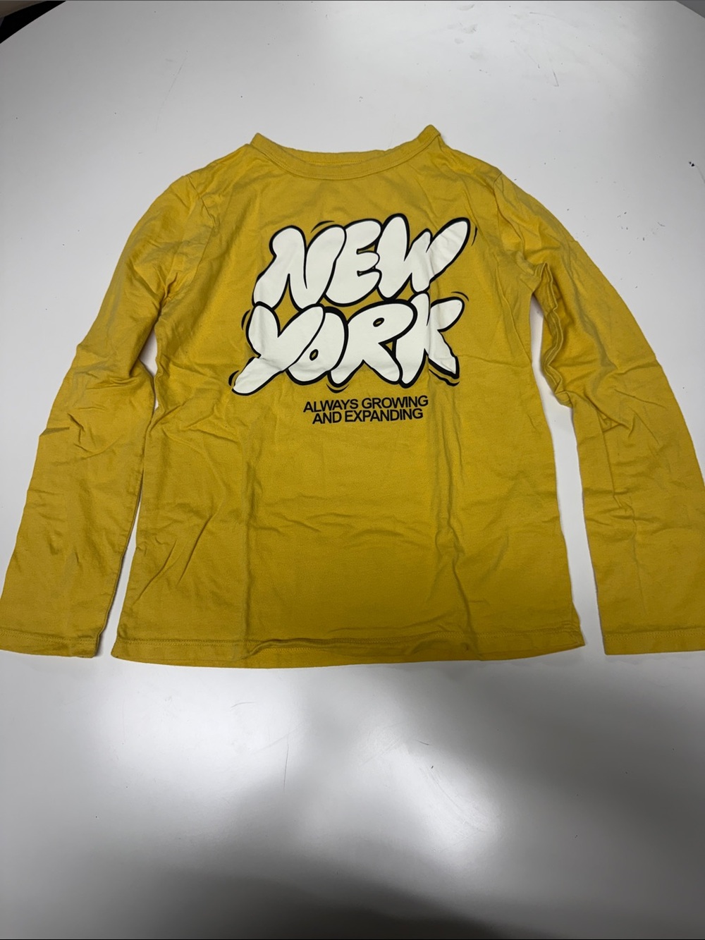 H&M Kids Long-Sleeve 'New York' Graphic Tee - Yellow